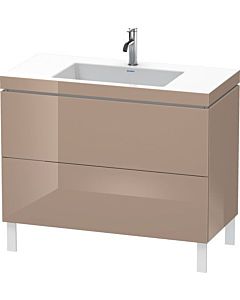 Duravit L-Cube vanity unit LC6938O8686 100 x 48 cm, 2000 tap hole, cappuccino high gloss, 2 pull-outs, floor-standing