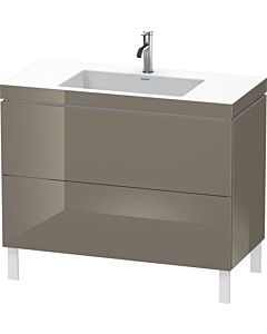 Duravit L-Cube vanity unit LC6938O8989 100 x 48 cm, match2 tap hole, flannel gray high gloss, 2 2000