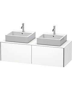 Duravit XSquare Meuble sous lavabo XS4906B1818 140x40x58,4cm, 2 tiroirs, des deux côtés, blanc matt