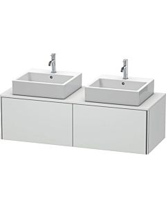 Duravit XSquare Meuble sous lavabo XS4906B3636 140 x 40 x 58,4 cm, 2 tiroirs, des deux côtés, blanc
