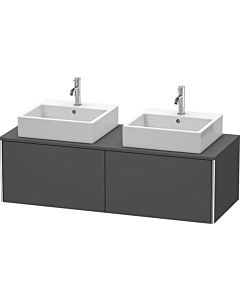 Duravit XSquare Meuble sous lavabo XS4906B4949 140x40x58,4cm, 2 rabattable, des deux côtés, graphite mat