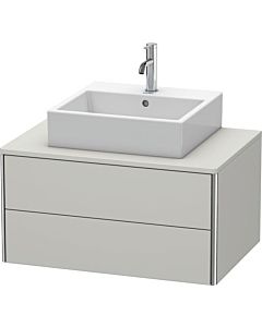 Duravit XSquare Meuble sous lavabo XS491000707 80x40x54,8cm, 2 tiroirs, béton gris mat