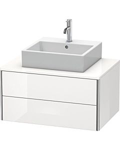 Duravit XSquare Meuble sous lavabo XS491002222 80x40x54,8cm, 2 tiroirs, blanc très brillant