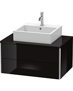 Duravit XSquare Meuble sous lavabo XS491004040 80x40x54,8cm, 2 tiroirs, noir brillant