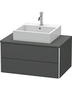 Duravit XSquare Meuble sous lavabo XS491004949 80x40x54,8cm, 2 tiroirs, graphite mat