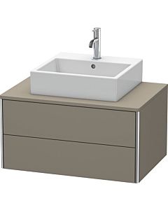Duravit XSquare Meuble sous lavabo XS491009090 80x40x54,8cm, 2 tiroirs, Flannel Grey seidenmatt