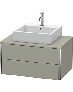 Duravit XSquare Meuble sous lavabo XS491009292 80x40x54,8cm, 2 tiroirs, Steingrau seidenmatt