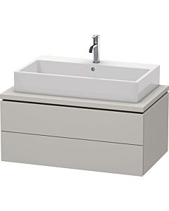L-Cube Duravit vasque LC581800707 92 x 54,7 cm, gris béton mat, pour console, 2 tiroirs