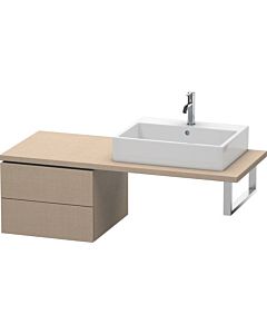 Duravit L-Cube base cabinet LC583707575 52 x 54.7 cm, linen, for console, 2 drawers