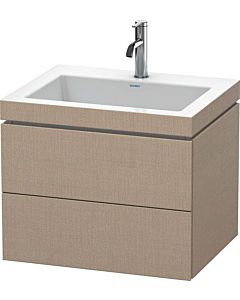 Duravit L-Cube vanity unit LC6926O7575 60 x48 cm, 2000 tap hole, linen, 2 drawers