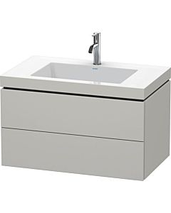 Duravit L-Cube vanity unit LC6927O0707 80 x 48 cm, 2000 tap hole, concrete gray matt, 2 drawers