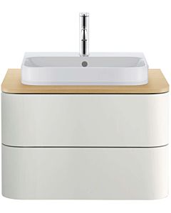 Duravit Happy D.2 washbasin 23605000001 50 x 40 cm, ground, 2000 tap hole, with overflow, tap platform, white WonderGliss