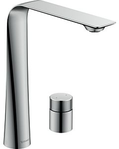 Duravit D. 2000 2-hole basin mixer D11130009010 without pop-up waste set, with rotary handle, projection 180mm, chrome