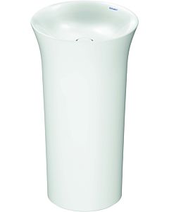 Duravit White Tulip Waschtisch 2702500070 mit Öffnung für Wandanbindung, freistehend, d= 500mm, ohne Hahnloch, weiß