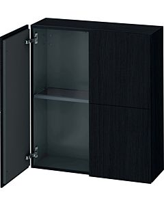 L-Cube Duravit tall cabinet LC116701616 70x24.3x80cm, 2 doors, black oak