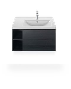 Duravit D-Neo furniture washbasin 23708000001 80cm, white wondergliss, with tap hole and overflow, basin on the right