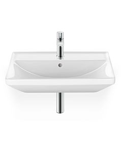 Duravit D-Neo lavabo 2366550000 55 x 44 cm, avec trou pour robinetterie, trop-plein, plage de robinetterie, blanc