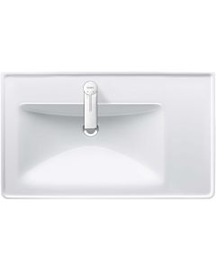 Duravit D-Neo furniture washbasin 23698000001 80cm, white wondergliss, with tap hole and overflow, basin on the left