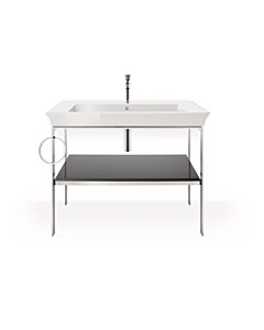 Duravit White Tulip washbasin console WT4544LH1H1 98.4 x 45 cm, Graphit high-gloss, floor-standing, metal, 2000 towel rail on the left