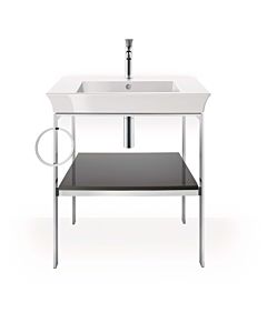 Duravit White Tulip washbasin console WT4543LH1H1 68.4 x 45 cm, Graphit high-gloss, floor-standing, metal, 2000 towel rail on the left