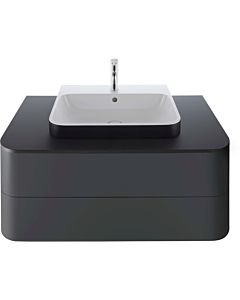 Duravit Happy D.2 lavabo console HP031E08080 100 x 55 cm, avec 2000 découpe, Supermatt graphite