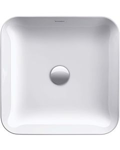 Duravit Cape Cod washbasin 23404326001 43x43cm, without tap hole, overflow, tap hole bank, white/white silk matt WonderGliss