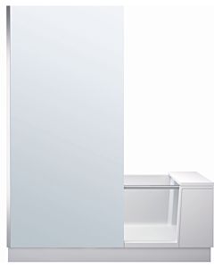 Duravit Shower + Bath baignoire 700403000000000 blanc, 170x75cm, verre clair, coin gauche, avec porte
