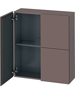 Duravit L-Cube armoire moyenne haute LC116704343 70x24,3x80cm, 2 portes, basalte mat