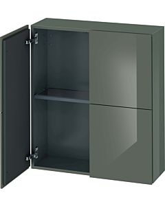 Duravit L-Cube armoire moyenne haute LC116708989 70x24,3x80cm, 2 portes, gris flanelle brillant