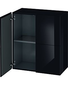 Duravit L-Cube armoire moyenne haute LC117704040 70x36,3x80cm, 2 portes, noir brillant