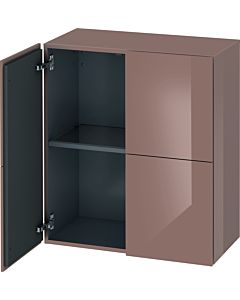 Duravit L-Cube medium tall cabinet LC117708686 70x36.3x80cm, 2 doors, cappuccino high gloss