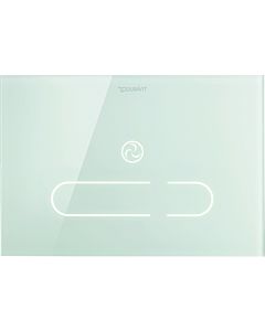 Duravit DuraSystem Duravit plate WD5003012000 22.98 x 15.7 cm, non-contact, white glass, for WC