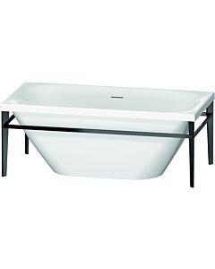 Duravit XViu rectangular bathtub 700444000B20000 160 x 80 cm x 46, free-standing, white, metal 700444000B20000 black matt