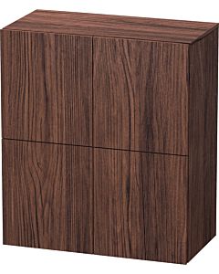 Duravit L-Cube medium tall cabinet LC117702121 70x36.3x80cm, 2 doors, dark walnut