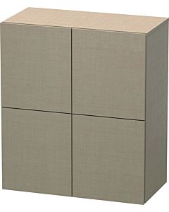 Duravit L-Cube medium tall cabinet LC117707575 70x36.3x80cm, 2 doors, linen