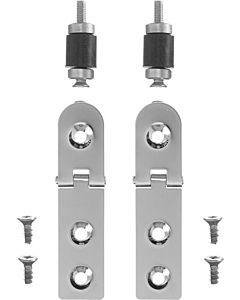 Duravit pair of hinges for urinal cover Fizz 0061231000 without soft-close mechanism, chrome