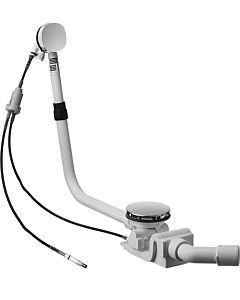 Duravit Quadroval inlet, waste and overflow set 791249000001000 , chrome, for Shower + Bath