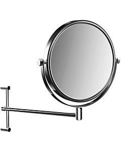 Emco Pure shaving / cosmetic mirror 109400111 Ø 201 mm, 3-fold magnification, round, one-armed, height adjustable, chrome