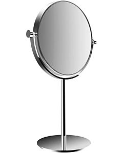 Emco Pure shaving/make-up mirror 109400116 Ø 177 mm, triple, round, standing mirror, chrome