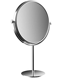 Emco Pure shaving/make-up mirror 109400118 Ø 229 mm, triple, round, standing mirror, chrome
