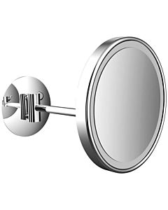 Emco Pure LED shaving / cosmetic mirror 109406007 Ø 203 mm, round, 3x magnification, direct connection, chrome