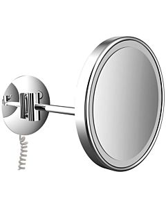 Emco Pure LED miroir de rasage / cosmétique 109406008 Ø 203 mm, rond, grossissement 3x, chromé