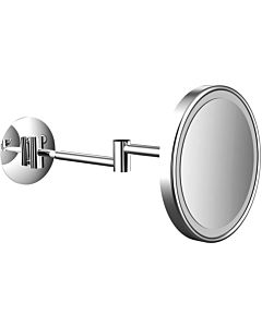 Emco Pure LED shaving/beauty mirror 109406012 Ø 203 mm, round, 3x magnification, direct connection, 2-armed, chrome