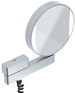 Emco LED Rasier- und Kosmetikspiegel 109506018 chrom, mit Spiralkabel/Stecker