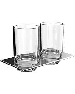 Emco Art Doppelglashalter 162500100 chrom, Kristallglas klar