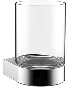 Emco Flow glass holder 272000100 chrome, clear crystal glass
