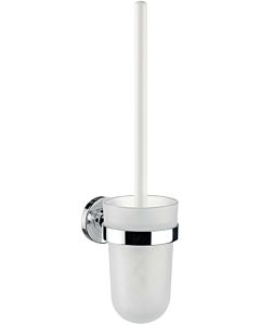Emco Toilettenbürstengarnitur Polo 071500101 chrom, Behälter Kunststoff weiß, Griff weiß
