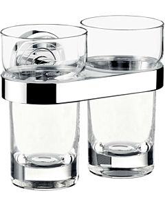 Emco Doppel-Glashalter Polo Nr. 072500100 chrom, Kristallglas klar