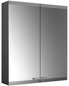 Emco Asis Evo surface-mounted illuminated mirror cabinet 939713303 600 x 700 mm, without mirror heating, 2-door, black, with light system