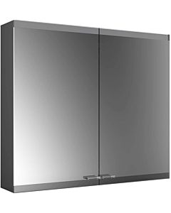 Emco Asis Evo surface-mounted illuminated mirror cabinet 939713304 800 x 700 mm, 2-door, black, with lightsystem, without mirror heating